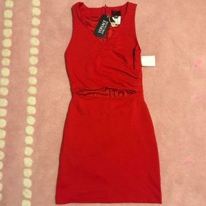 Authentic Versace cutout dress. Red sz42
